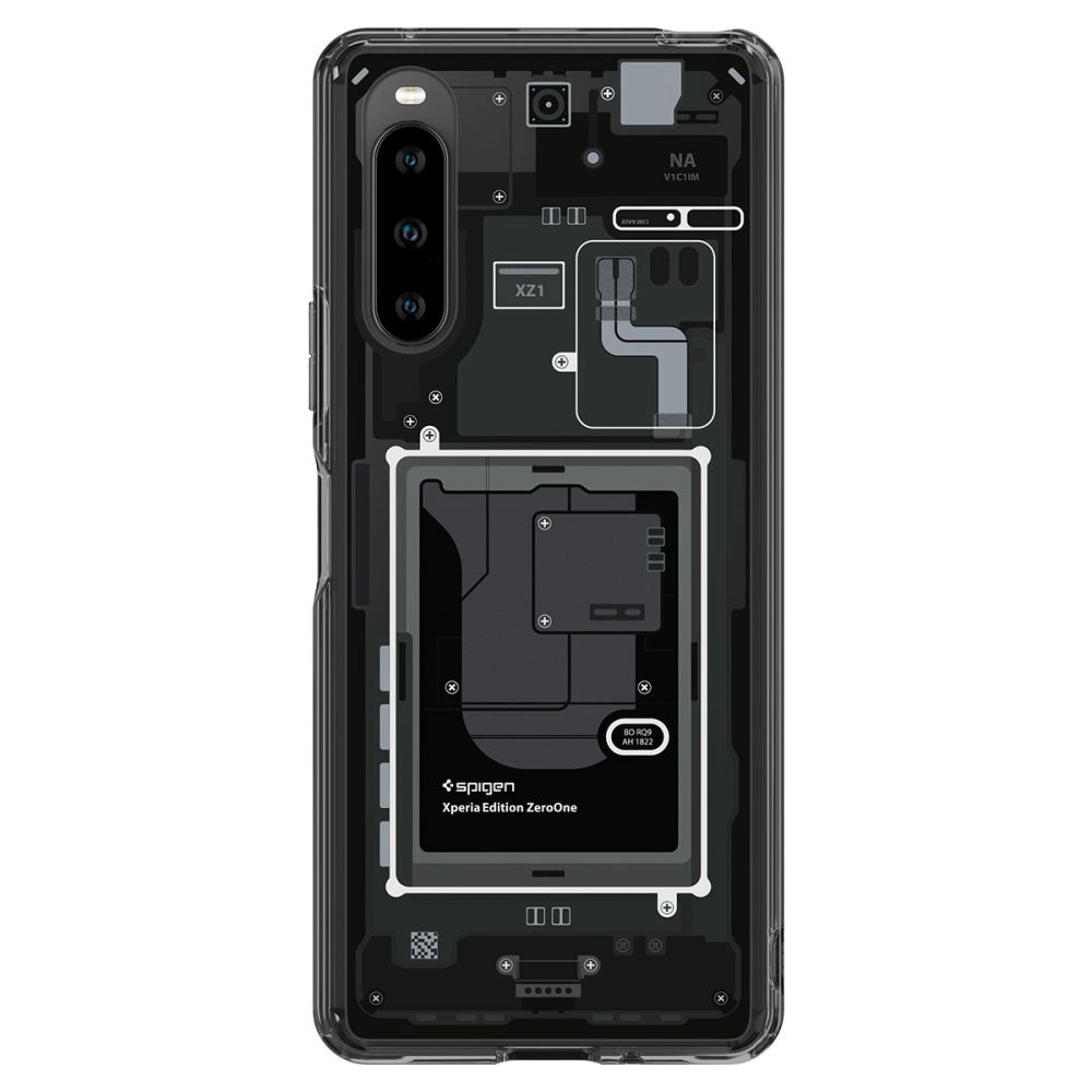 Spigen Ultra Hybrid Case for Sony Xperia 10 V - Dark Gray (Zero One Pattern)eng