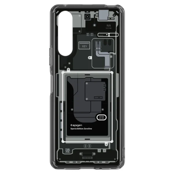 Spigen Ultra Hybrid Case for Sony Xperia 10 V - Dark Gray (Zero One Pattern)eng