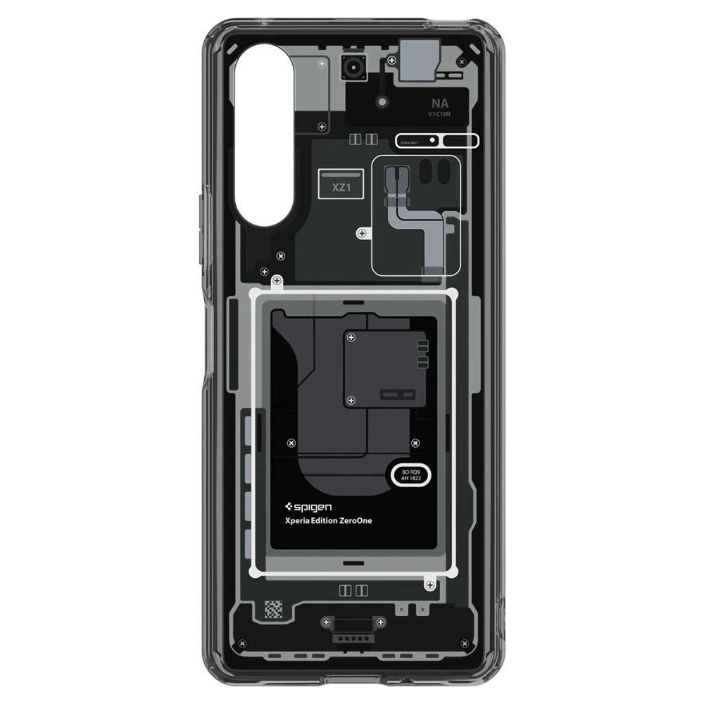 Spigen Ultra Hybrid Case for Sony Xperia 10 V - Dark Gray (Zero One Pattern)eng