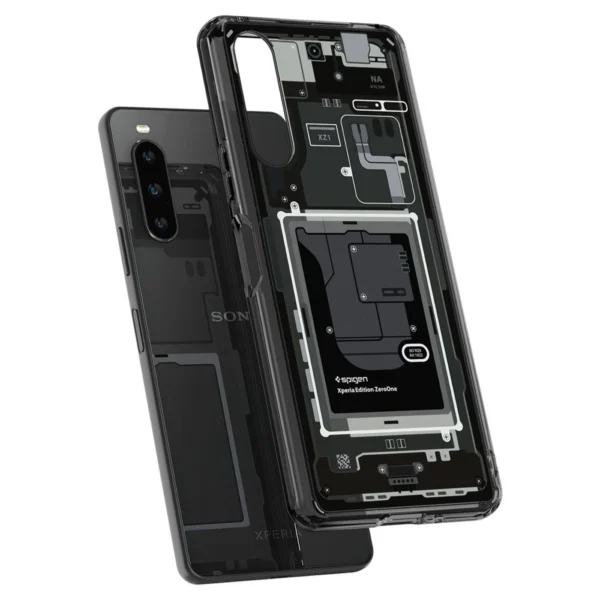Spigen Ultra Hybrid Case for Sony Xperia 10 V - Dark Gray (Zero One Pattern)eng