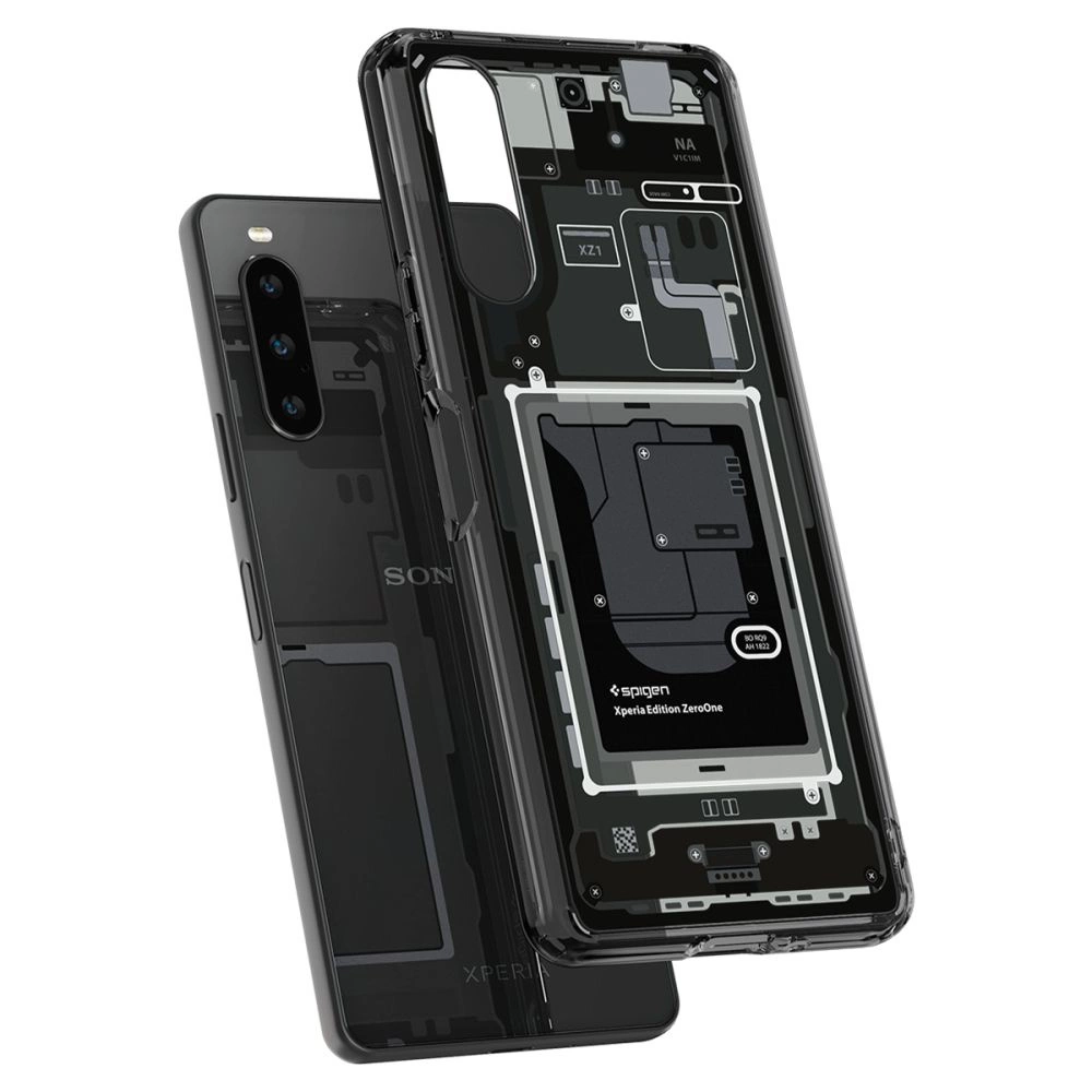 Spigen Ultra Hybrid Case for Sony Xperia 10 V - Dark Gray (Zero One Pattern)eng