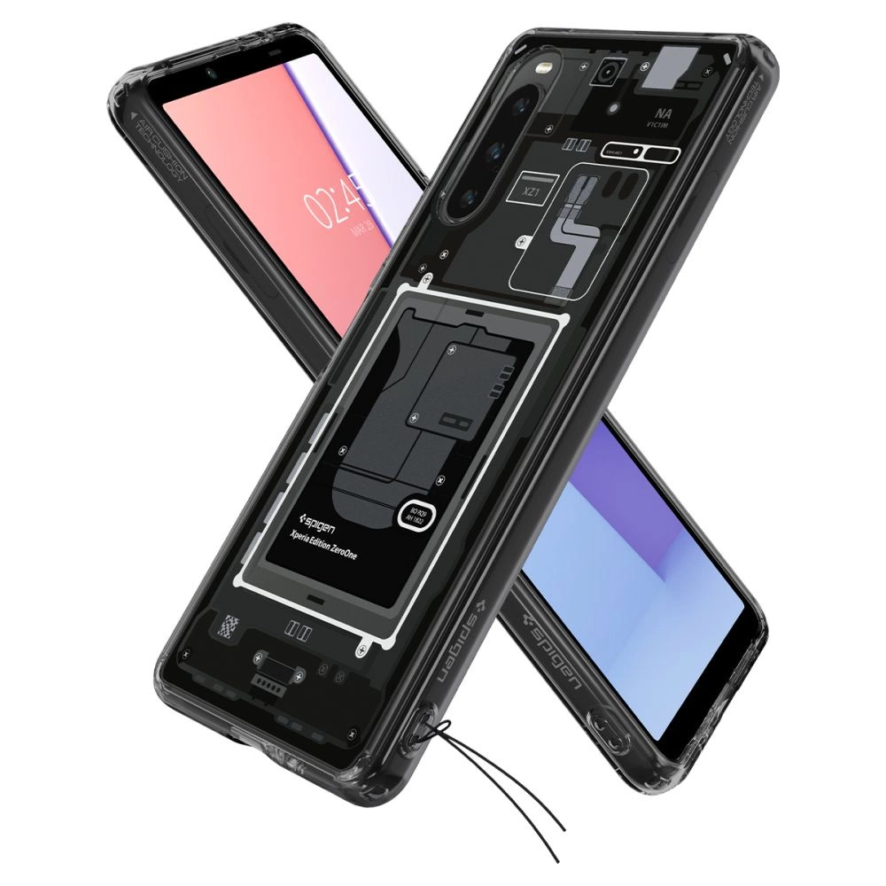 Spigen Ultra Hybrid Case for Sony Xperia 10 V - Dark Gray (Zero One Pattern)eng