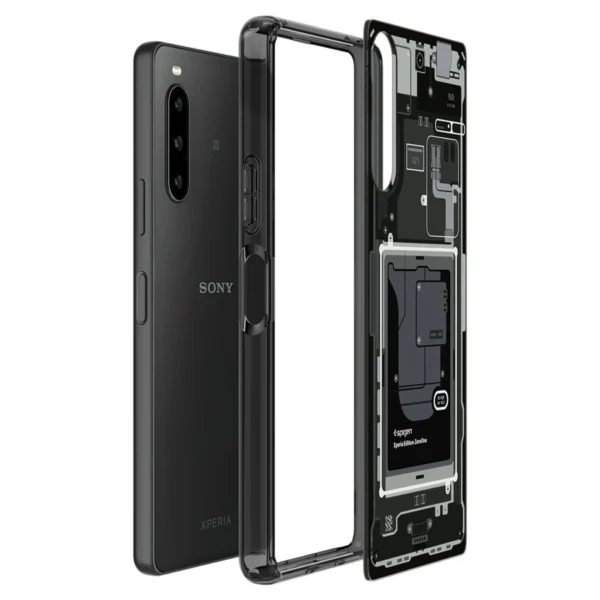 Spigen Ultra Hybrid Case for Sony Xperia 10 V - Dark Gray (Zero One Pattern)eng