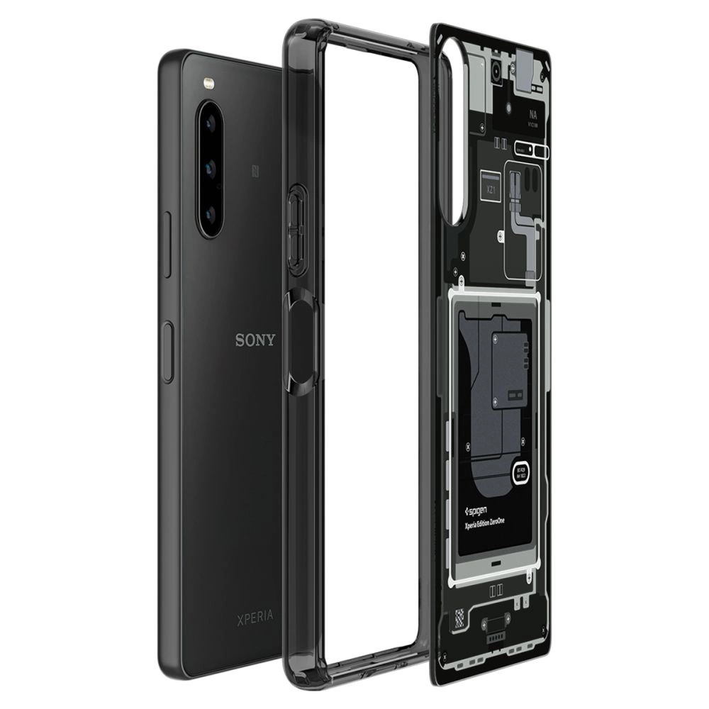 Spigen Ultra Hybrid Case for Sony Xperia 10 V - Dark Gray (Zero One Pattern)eng