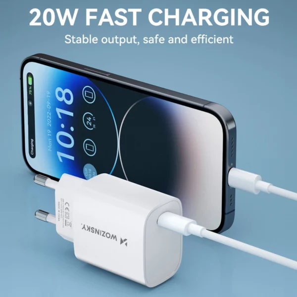 Wozinsky WGWCCW 20W USB-C wall charger - whiteeng