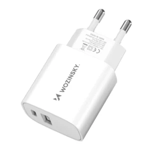 Wozinsky WGWCW USB-A USB-C 20W wall charger - whiteeng