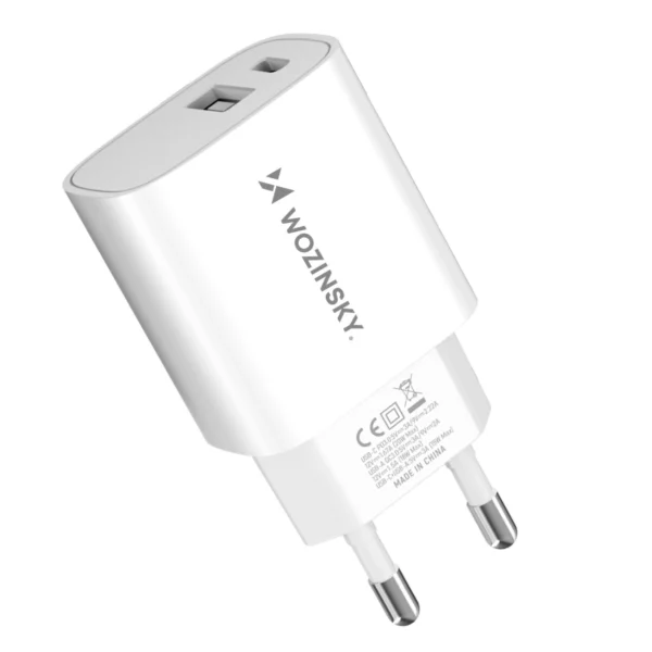 Wozinsky WGWCW USB-A USB-C 20W wall charger - whiteeng