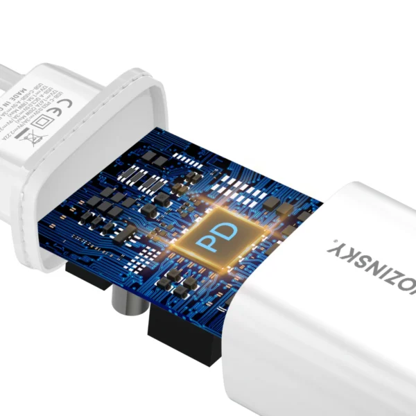 Wozinsky WGWCW USB-A USB-C 20W wall charger - whiteeng