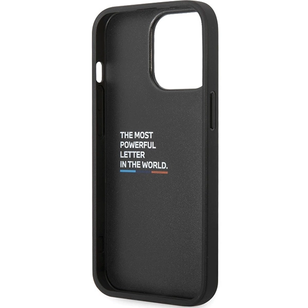 Case BMW BMHCP13L22NBCK iPhone 13 Pro / 13 6.1" black/black hardcase Leather Carboneng