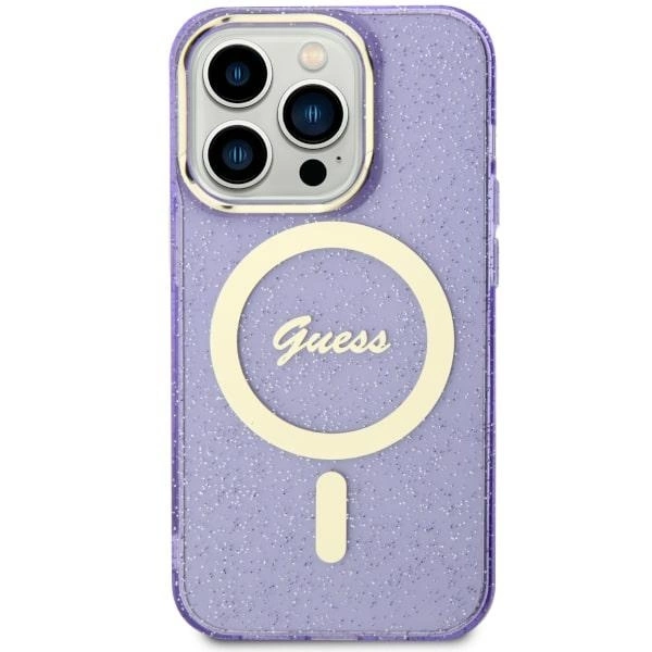 Guess GUHMN61HCMCGU iPhone 11 / Xr 6.1" purple/purple hardcase Glitter Gold MagSafeeng