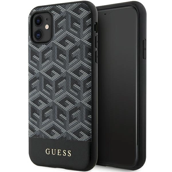 Guess GUHMN61HGCFSEK iPhone 11 / Xr 6.1" black/black hardcase GCube Stripes MagSafeeng