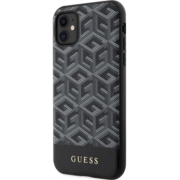 Guess GUHMN61HGCFSEK iPhone 11 / Xr 6.1" black/black hardcase GCube Stripes MagSafeeng