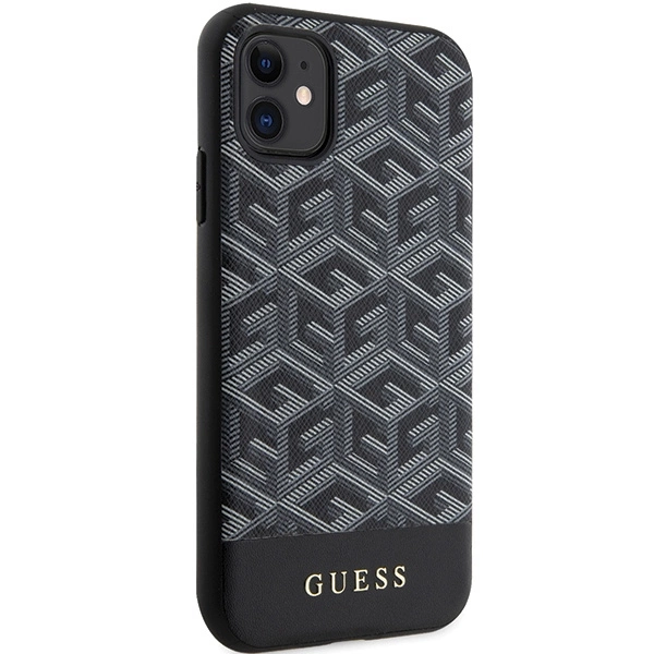 Guess GUHMN61HGCFSEK iPhone 11 / Xr 6.1" black/black hardcase GCube Stripes MagSafeeng