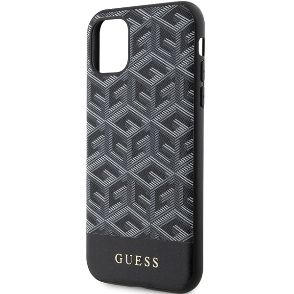 Guess GUHMN61HGCFSEK iPhone 11 / Xr 6.1" black/black hardcase GCube Stripes MagSafeeng