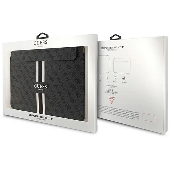 Guess 4G Printed Stripes cover for a 14" laptop - blackeng