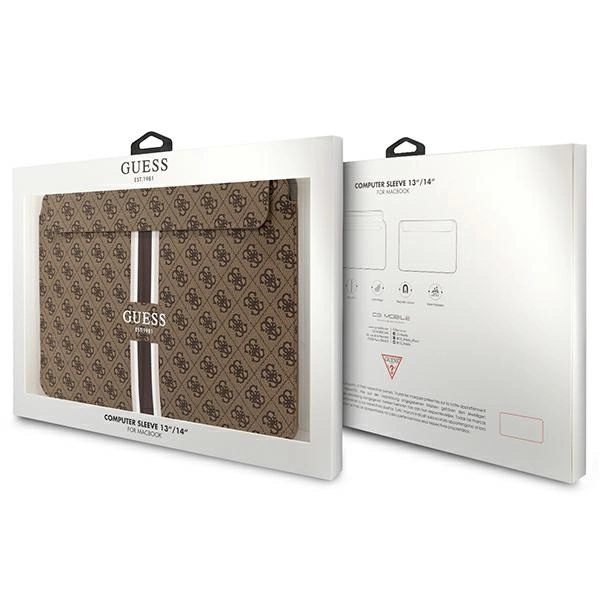 Guess 4G Printed Stripes cover for a 14" laptop - browneng