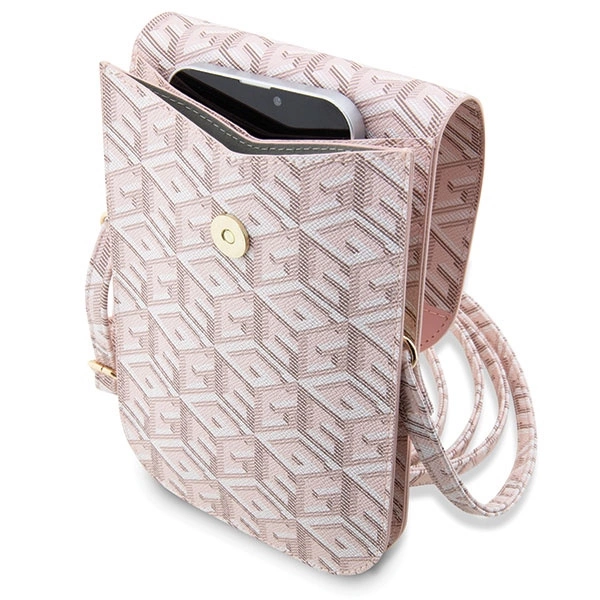 Guess Handbag GUWBHGCFSEP pink/pink GCube Stripeeng