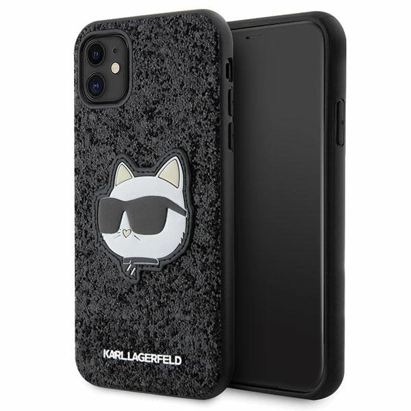 Karl Lagerfeld KLHCN61G2CPK iPhone 11 / Xr 6.1" black/black hardcase Glitter Choupette Patcheng