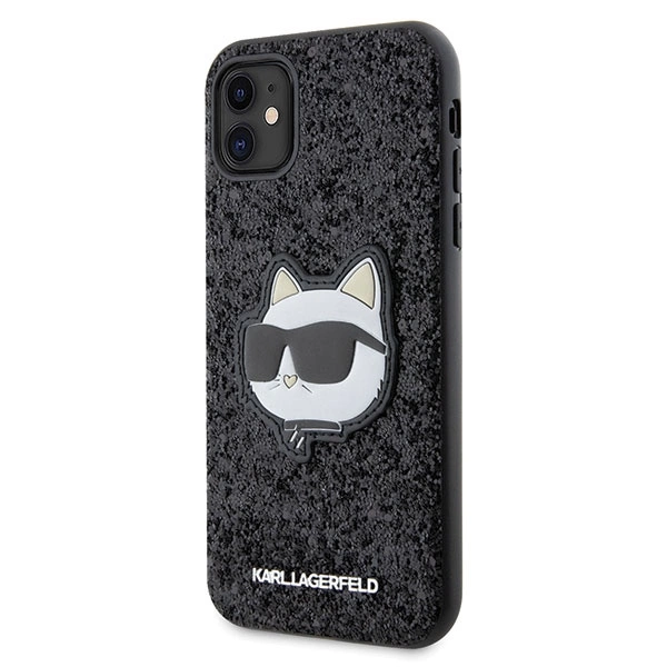Karl Lagerfeld KLHCN61G2CPK iPhone 11 / Xr 6.1" black/black hardcase Glitter Choupette Patcheng