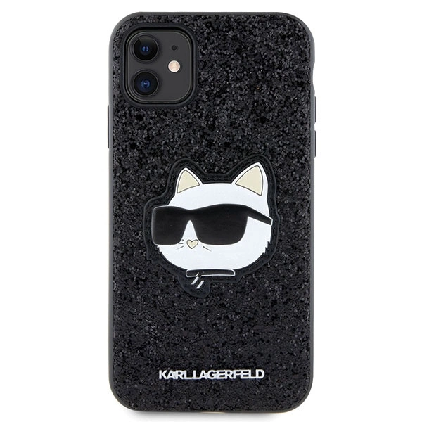 Karl Lagerfeld KLHCN61G2CPK iPhone 11 / Xr 6.1" black/black hardcase Glitter Choupette Patcheng