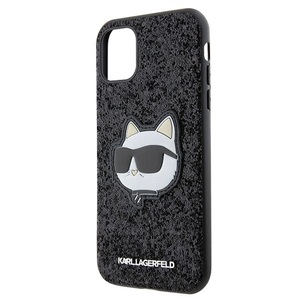 Karl Lagerfeld KLHCN61G2CPK iPhone 11 / Xr 6.1" black/black hardcase Glitter Choupette Patcheng