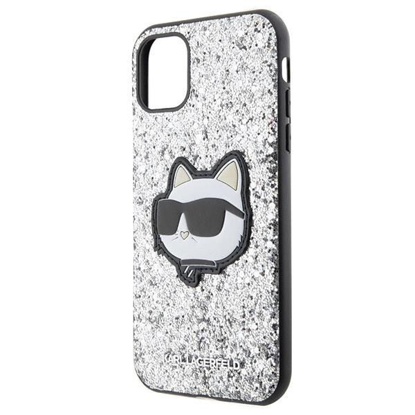 Karl Lagerfeld KLHCN61G2CPS iPhone 11 / Xr 6.1" silver/silver hardcase Glitter Choupette Patcheng