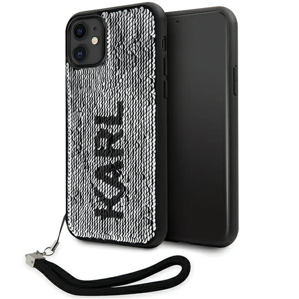 Karl Lagerfeld KLHCN61PSQRKS iPhone 11 / Xr 6.1" silver/silver hardcase Sequins Cordeng