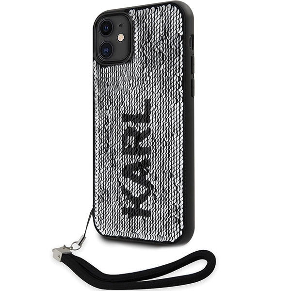 Karl Lagerfeld KLHCN61PSQRKS iPhone 11 / Xr 6.1" silver/silver hardcase Sequins Cordeng