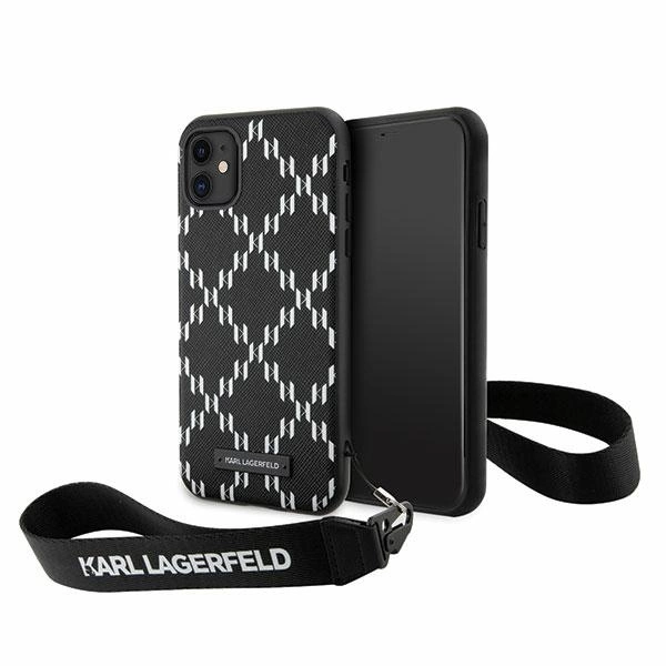 Karl Lagerfeld KLHCN61SAKLMBSK iPhone 11 / Xr 6.1" black/black hardcase Monogram Losange Saffianoeng