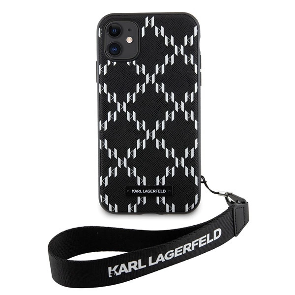 Karl Lagerfeld KLHCN61SAKLMBSK iPhone 11 / Xr 6.1" black/black hardcase Monogram Losange Saffianoeng