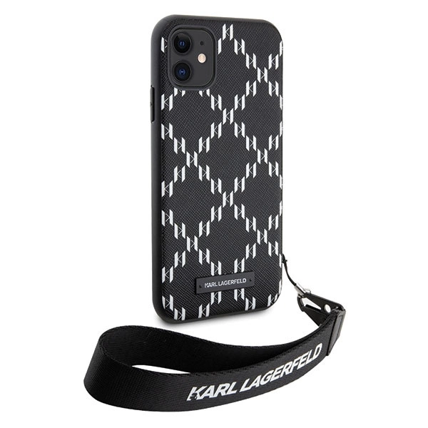 Karl Lagerfeld KLHCN61SAKLMBSK iPhone 11 / Xr 6.1" black/black hardcase Monogram Losange Saffianoeng