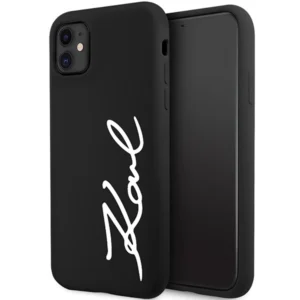 Karl Lagerfeld KLHCN61SKSVGK iPhone 11 / Xr 6.1" black/black hardcase Silicone Signatureeng