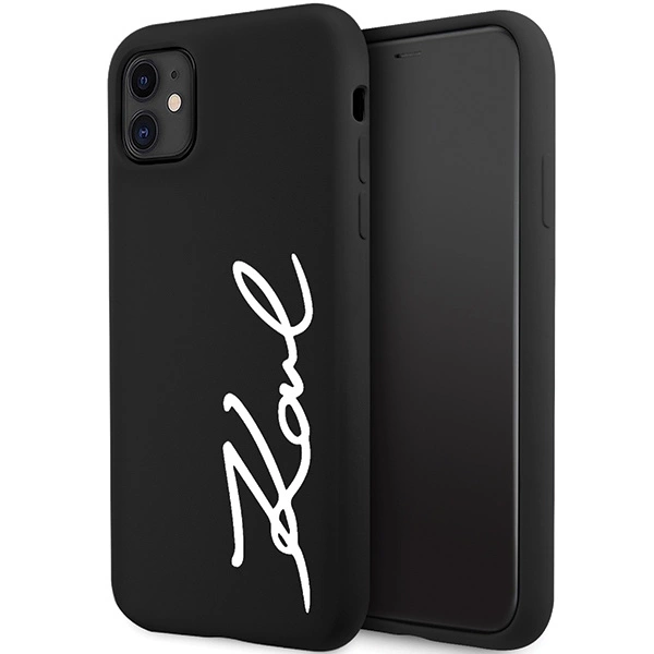 Karl Lagerfeld KLHCN61SKSVGK iPhone 11 / Xr 6.1" black/black hardcase Silicone Signatureeng