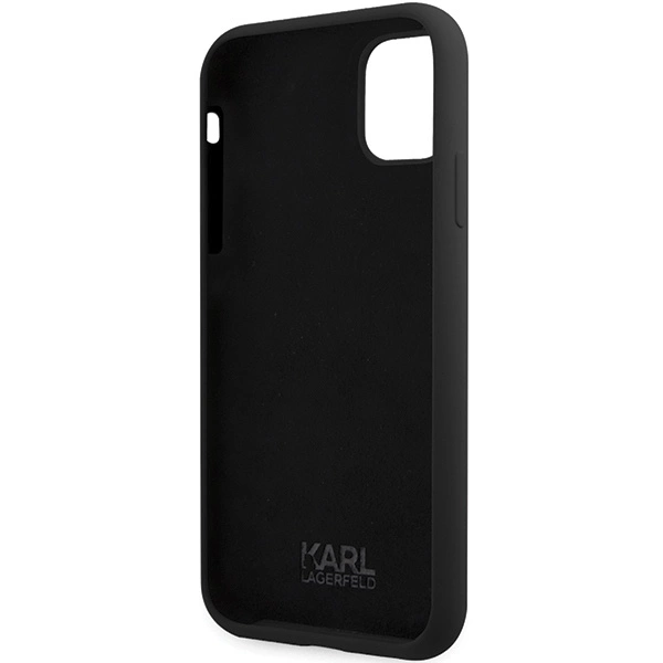 Karl Lagerfeld KLHCN61SKSVGK iPhone 11 / Xr 6.1" black/black hardcase Silicone Signatureeng