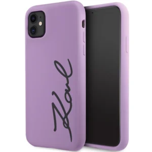 Karl Lagerfeld KLHCN61SKSVGU iPhone 11 / Xr 6.1" purple/purple hardcase Silicone Signatureeng