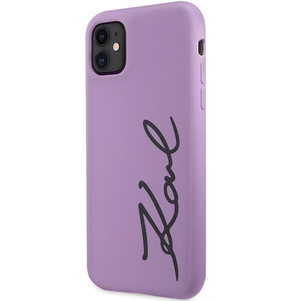 Karl Lagerfeld KLHCN61SKSVGU iPhone 11 / Xr 6.1" purple/purple hardcase Silicone Signatureeng