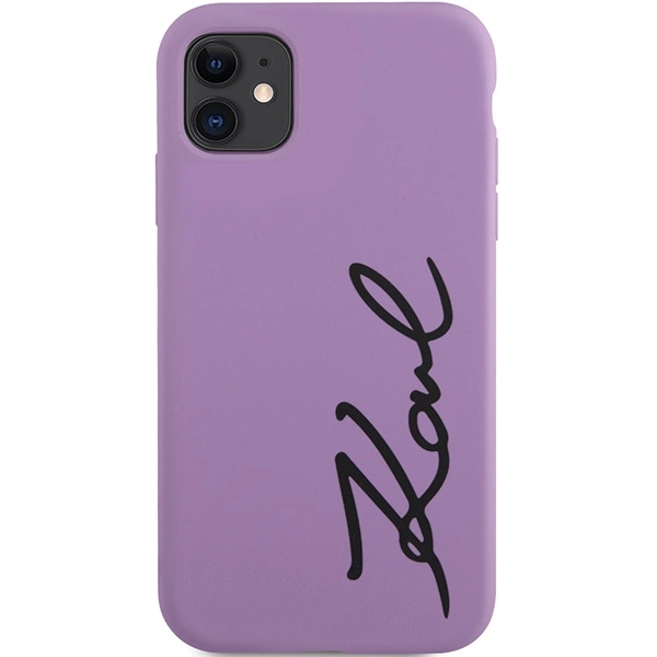 Karl Lagerfeld KLHCN61SKSVGU iPhone 11 / Xr 6.1" purple/purple hardcase Silicone Signatureeng