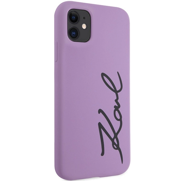 Karl Lagerfeld KLHCN61SKSVGU iPhone 11 / Xr 6.1" purple/purple hardcase Silicone Signatureeng