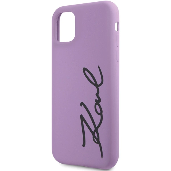 Karl Lagerfeld KLHCN61SKSVGU iPhone 11 / Xr 6.1" purple/purple hardcase Silicone Signatureeng