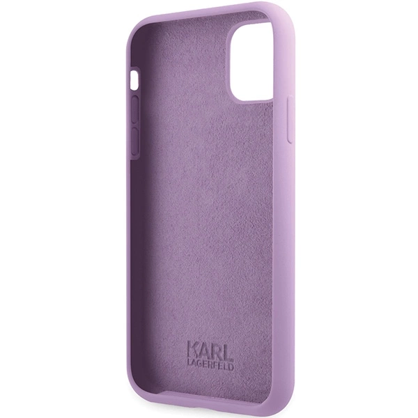 Karl Lagerfeld KLHCN61SKSVGU iPhone 11 / Xr 6.1" purple/purple hardcase Silicone Signatureeng