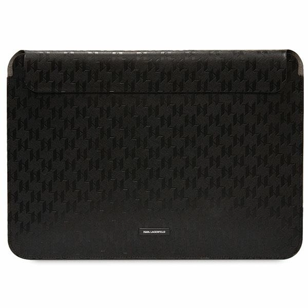 Karl Lagerfeld Saffiano Plaque case for a 14" laptop - blackeng