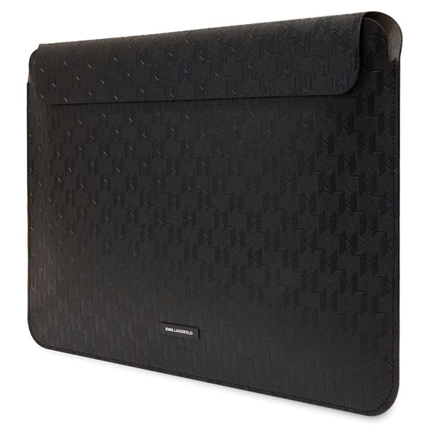 Karl Lagerfeld Saffiano Plaque case for a 14" laptop - blackeng