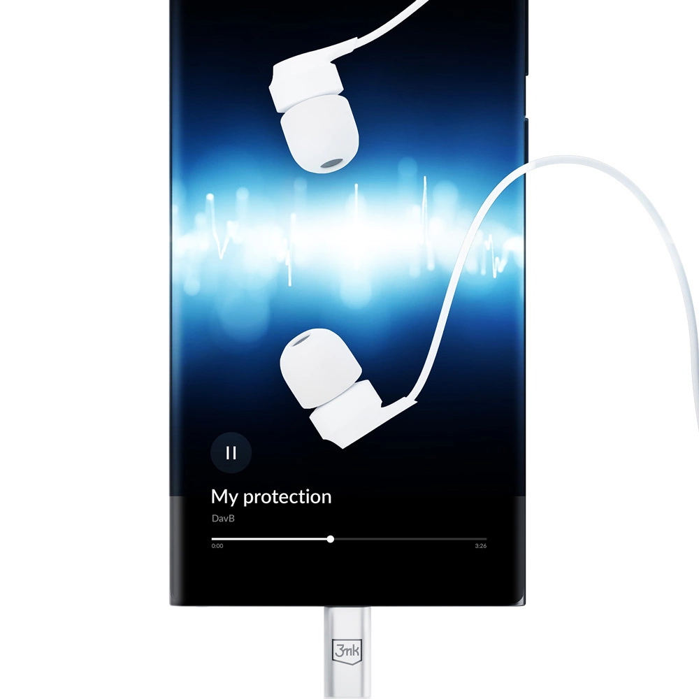 USB-C 3mk Wired Headphones - whiteeng
