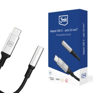 3mk USB-C adapter - 3.5 mm minijack - silvereng