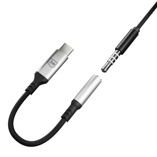 3mk USB-C adapter - 3.5 mm minijack - silvereng