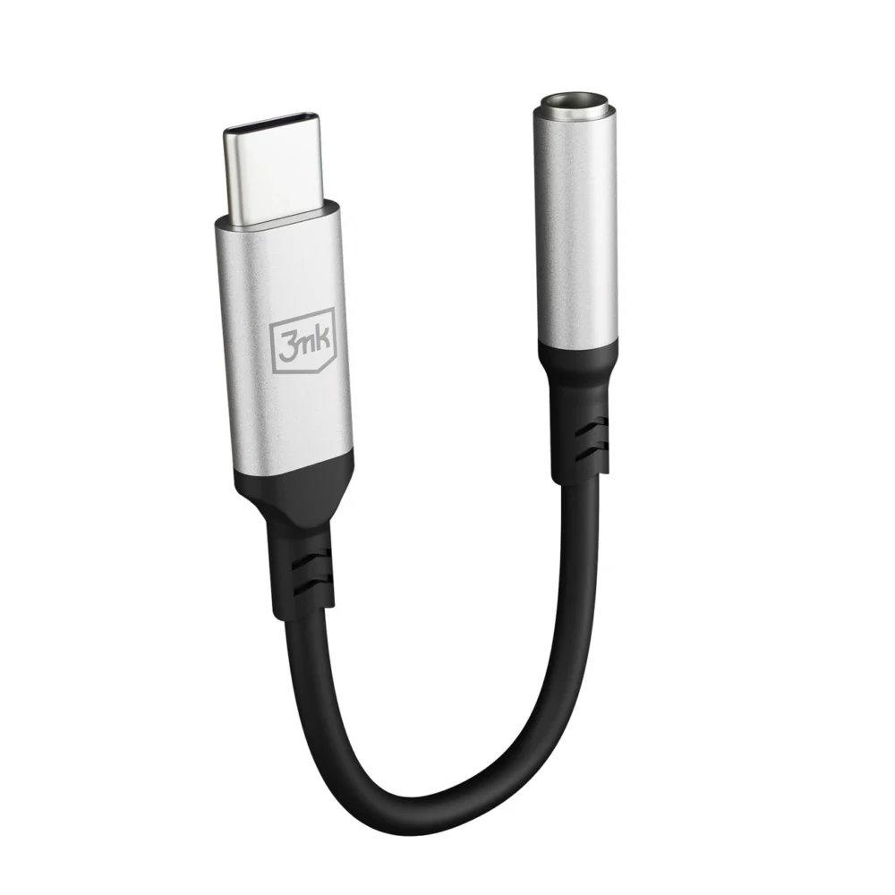 3mk USB-C adapter - 3.5 mm minijack - silvereng