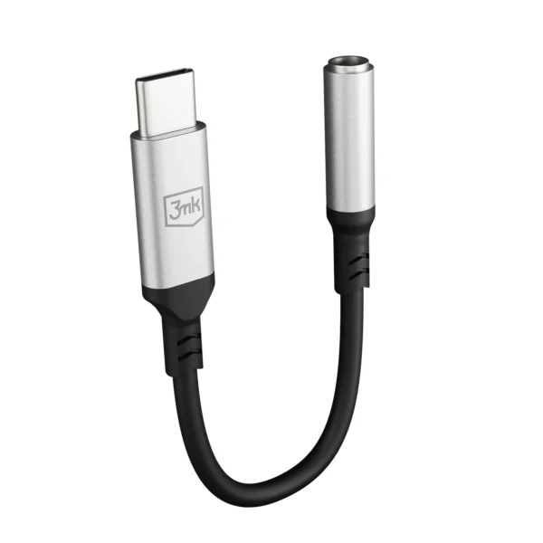 3mk USB-C adapter - 3.5 mm minijack - silvereng