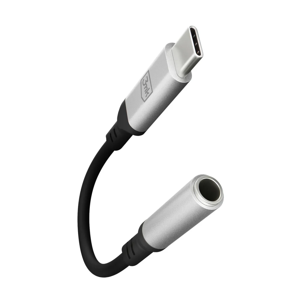 3mk USB-C adapter - 3.5 mm minijack - silvereng
