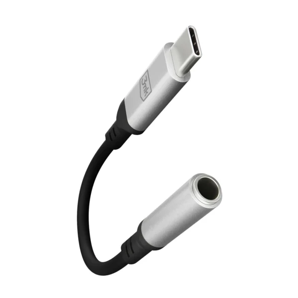3mk USB-C adapter - 3.5 mm minijack - silvereng