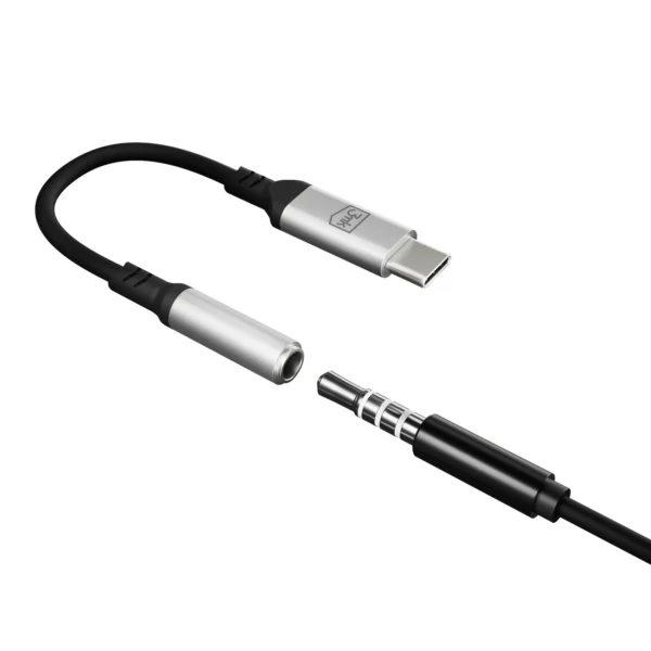 3mk USB-C adapter - 3.5 mm minijack - silvereng